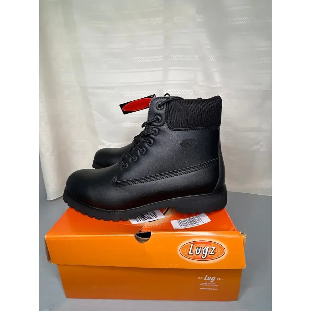 Lugz Convoy WR Men's Water Resistant Work Boots Black Size 11D NEW